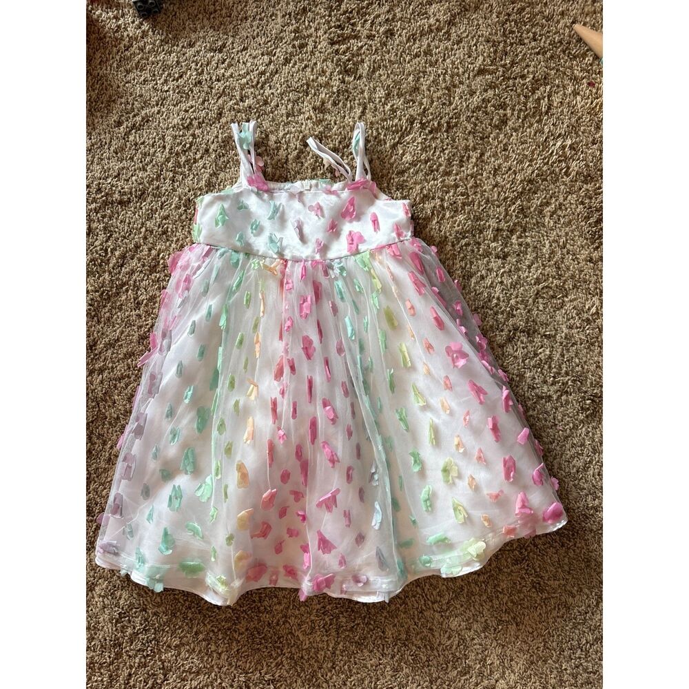 Iris & Ivy white colorful flower dress